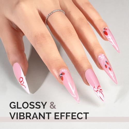 Image of MelodySusie 0.5fl oz Cloud Pink Gel Nail Polish, Nails Soak Off UV LED Baby Pink Gel Polish Gift for Women Nail Art Manicure Salon DIY Nail Design Decoration at Home-A2608