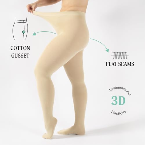 Image of CALZITALY Cashmere Wool Tights - 150 DEN Opaque Fleece Lined Warm - Multi Color Pantyhose for Women, S - 4XL