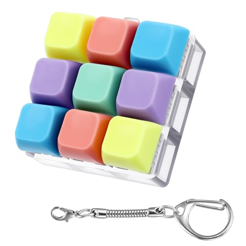 Mabor Keyboard Fidget Clicker, Keyboard Fidget Keychain of 9 Colors