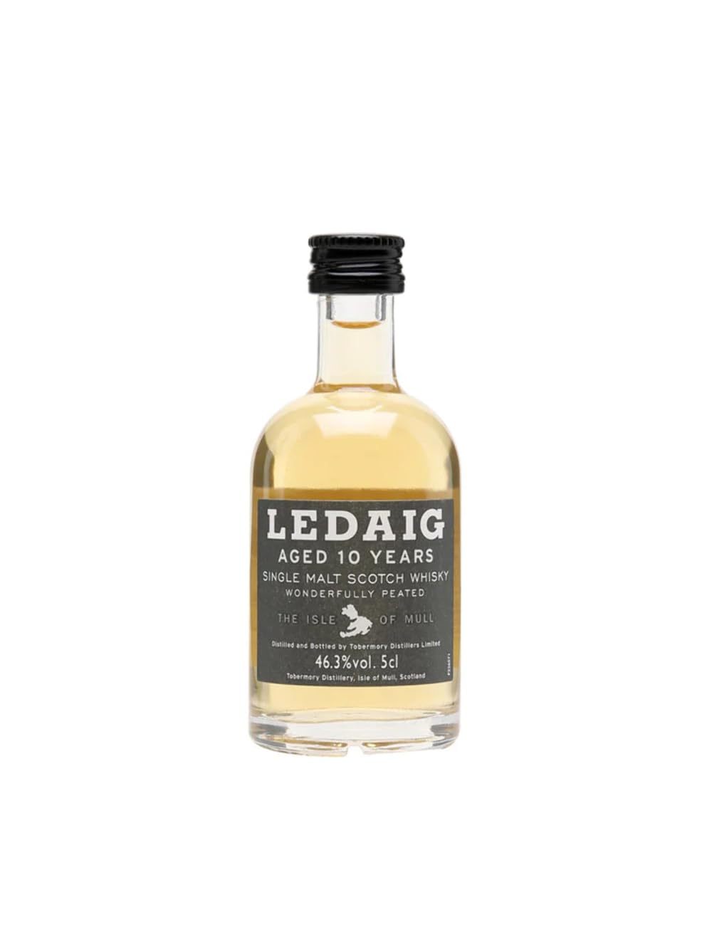 Ledaig 10 Year Old Single Malt Scotch Whisky, 5cl​ | 46.3% ABV | Peppery, Smoky and Malty Artisanal Whisky | Hebridean peated Single Malt Whisky​
