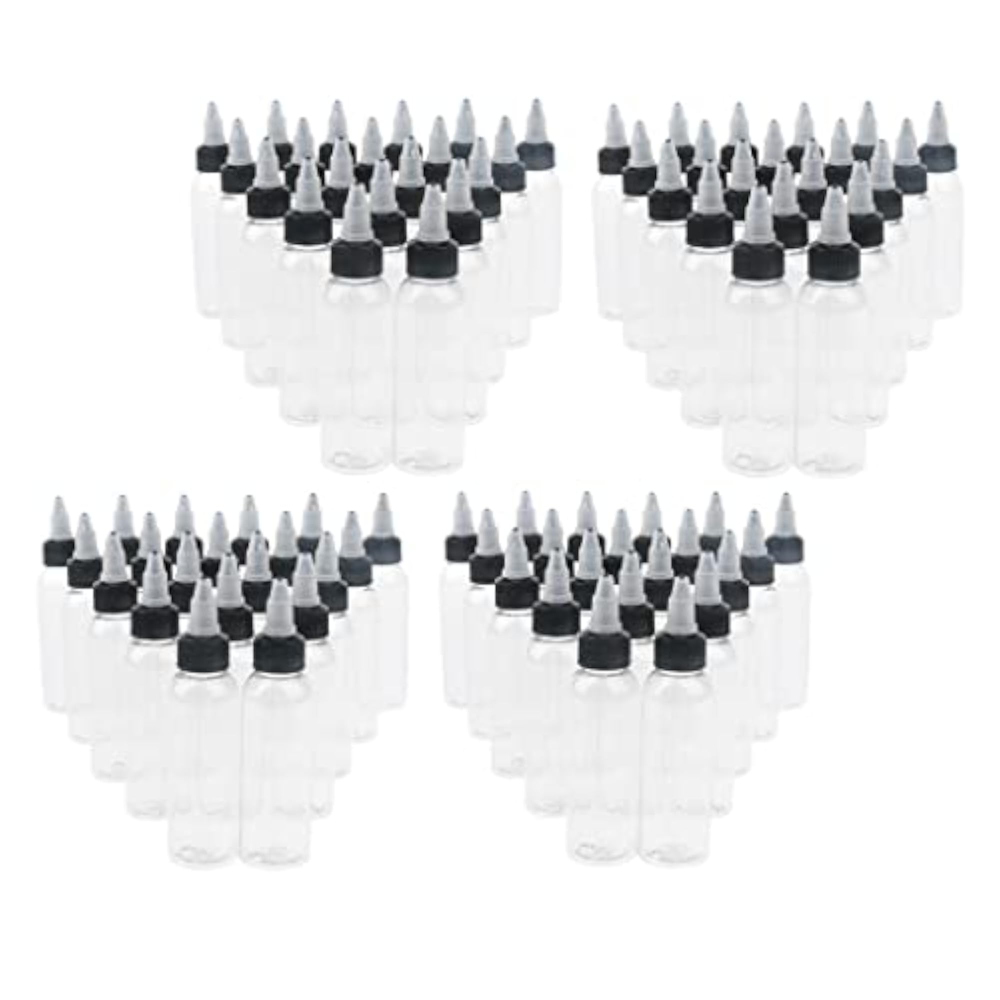 80 Pcs Empty Poly Squeeze Bottle with Twist Top Cap Applicator 30ml