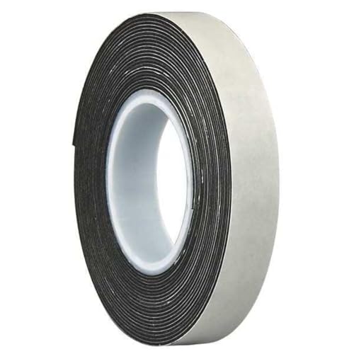 3M 4466B Black Foam Tape, 1" Width x 5yd Length (1 roll)