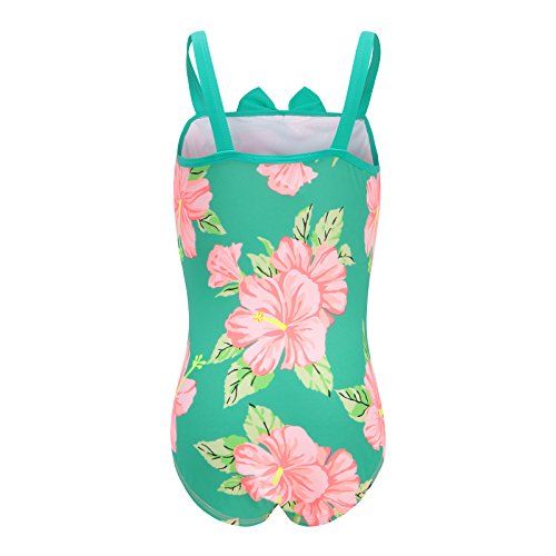 Image of Girls One Piece Swimsuits Hawaiian Ruffle Swimwear Beach Bathing Suit
