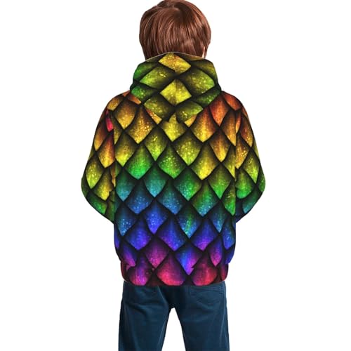 Dragon Scales Kid Hoodies Boys Sweatshirts Girls Pullover with Pocket4