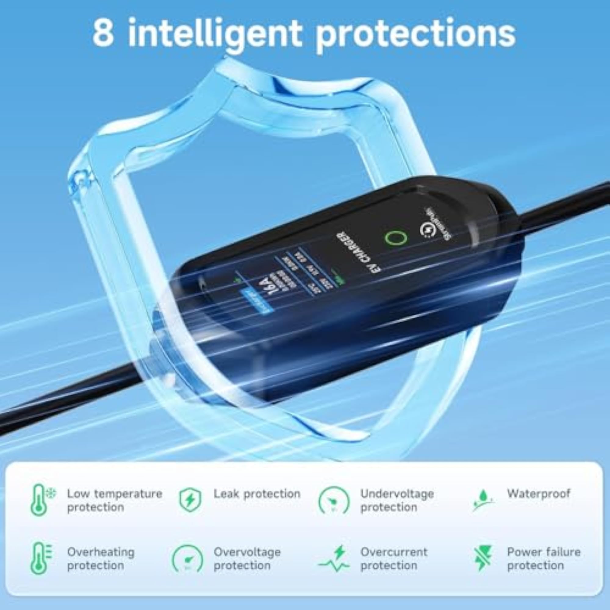 11 kW Portable EV Charger with Smart App