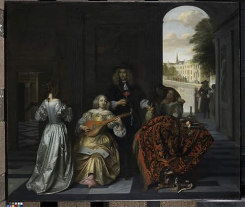 Tableau portrait Pieter De Hooch 60x90cm pour déco chambre