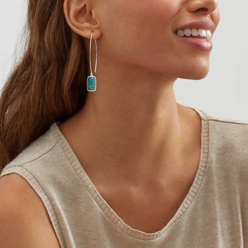 Silpada 'Oasis' Compressed Turquoise Drop Earrings in Sterling Silver4