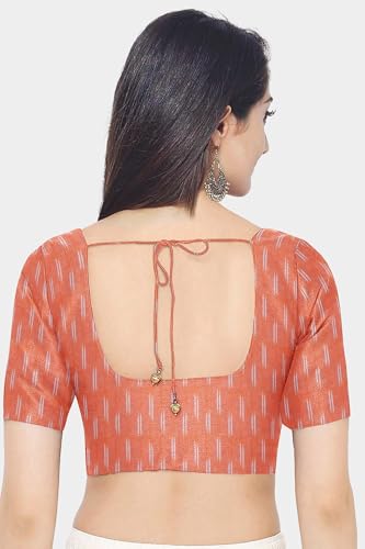 Image of Cotton Pochampally ikat unstitched blouse, Kurthi, long frock fabric material for women (1 meter, 2 meters & 3 meters)