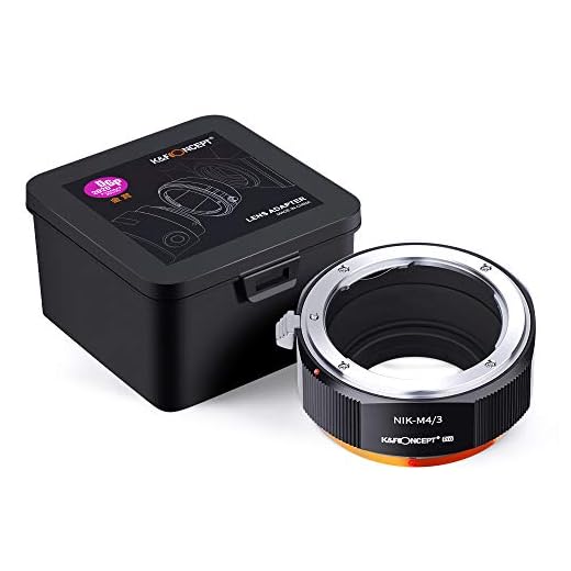 K&F Concept Uppdaterad NIK till M4/3-adapter, manuell linsmonteringsadapter kompatibel med Nikon Nikkor AI/F monteringslins till Micro 4/3 MFT M43 monteringskameror Olympus Panasonic Lumix kameror