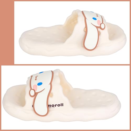 Cute Cartoon White Ear Dog Cute Rabbit Bunny Slides for Girls Boys House Slides Non-Slip Bathroom Shower Sandals Rubber Slippers3