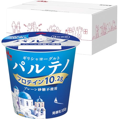 [冷蔵] パルテノ プレーン砂糖不使用 1ケース(12個)【Amazon.co.jp限定】専用箱梱包| ギリシャヨーグルト プロテイン 10.2g 森永乳業 タンパク質 ※チルド商品・発送時賞味期限10日以上の画像