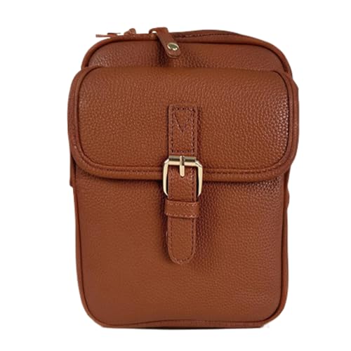 ETUCYNG – Bolsa de hombro | Bolsa de piel de seguridad antirrobo | Cartera integrada con 10 ranuras para tarjetas con correa ajustable, estilo vintage, gran capacidad, bolsillo para mujer reunión al