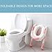 Fedicelly Potty Training Seat Ladder Toddler,Potty Seat Toilet Boys Girls,Adjustable Kids Toilet Training Seat (Pink)