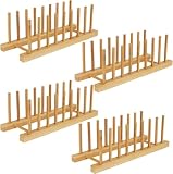 hvominxs 4 Stück Tellerständer, Teller Organizer mit 8 Fächern, Platzsparend Küchenschrank-Organizer für Schüssel Tasse