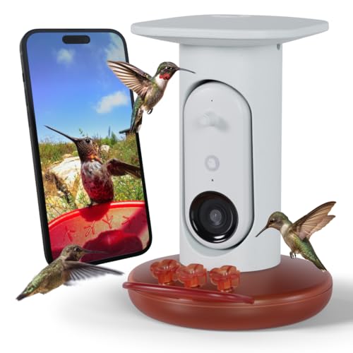 Birdbuddy Smart Non-Solar Pro Hummingbird Feeder with Camera - AI Bird Identification, 2K Video, 5MP Photos, Outdoor Hanging, Gift for Bird Watching