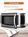 COMMERCIAL CHEF 1.1 Cu Ft Microwave with 10 Power Levels, Microwave 1000W with Push Button Door Lock, Countertop Microwave with Microwave Turntable and Digital Controls, Stainless Steel