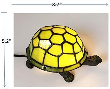 HUIMEIJU Tiffany Tortoise Night Light HMJ8049 Stained Glass Green Turtle Table lamp