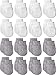 14 Guantes de Bebé de Algodón sin Arañazos (Blanco, Gris)