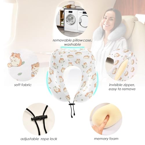 Almohada de viaje espuma viscoelástica tamaño único miniatura 2