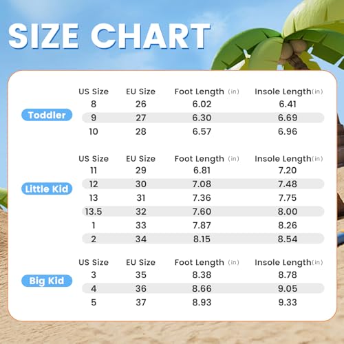 vibdiv Boys Girls Sandals Open-Toe Summer Outdoor Unisex Child Sport Sandals Athletic Lightweight(Toddler/Little Kid/Big Kid)3