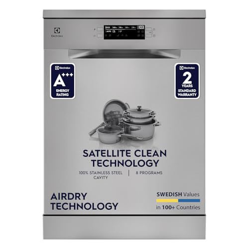 Electrolux 15 Place Settings Dishwasher Machine for Home, Fully Automatic with AirDry, Stainless Steel, UltimateCare 700, ESZ69300SX