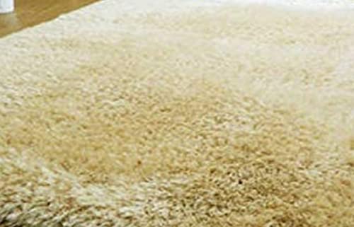 Image of A R Creations Anti Slip Fluffy Fur Plain Area Rug Made with Polyester and Microfiber for Home Office Kitchen Living Room Bedroom and DiningHall (5x8 Feet, Beige