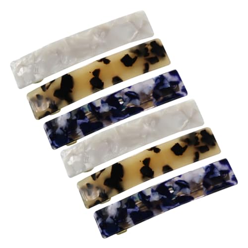 Barrettes pour cheveux épais en acétate et métal avec pinces solides
