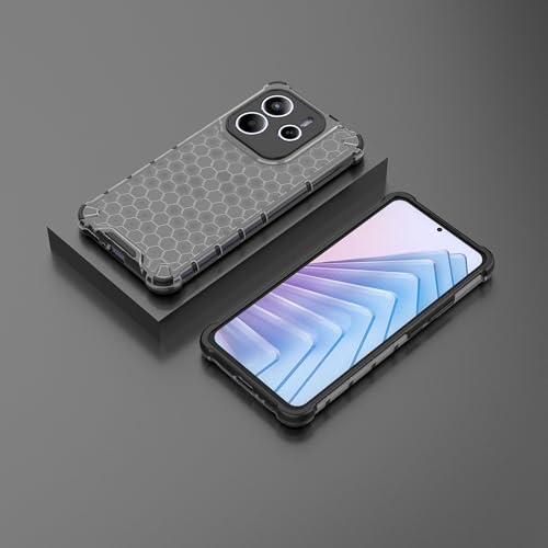 Image of Glasgow Back Case Cover Designed for [ Mi Redmi Note 14 5G ] (Stylish Look | Shock Proof) - Black