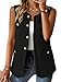 Mina Self Sleeveless Vest Tops For Women Tweed Long Fashion Trendy 2026 Spring Business Casual Dressy Ladies Work Office Womens Suit Vests Tops Outerwear Lightweight Women's Jackets