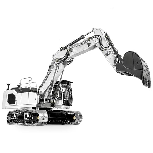 LESU LR945 1/14 3-arm RC Excavadora Hidráulica de Metal Control Remoto Excavadora RC Vehículos de Construcción Hidráulica sin pintar y sin montar