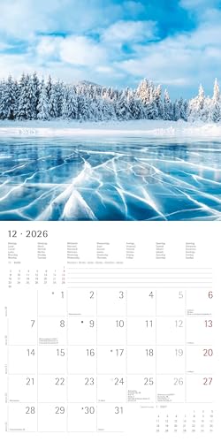 Alpha Edition - Sunny Moments 2026 – Broschürenkalender 30x30 cm – Wandkalender mit Sonnen auf- und Untergängen – Für Natur- & Fotografie-Liebhaber – Mit Platz für Notizen, Feiertagen & Ferienterminen