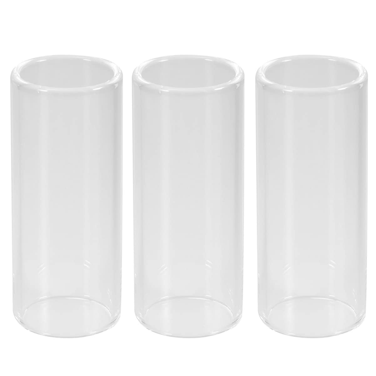 SUPVOX 6pcs Guitar Slider Slides Tube Steel Lap Bottleneck Glass Guitar Slide Standard Guitar Slide