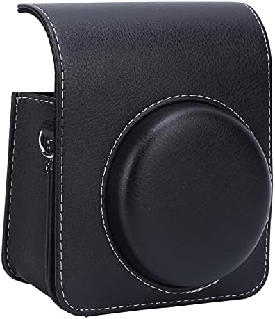 Akozon Instant Camera Protective Case PU Leather Mini Camera Case Bag with Adjustable Shoulder Strap for Instax Mini 40 Camera Mini Slim Skin Protective Digital Camera Case Cover(Black)