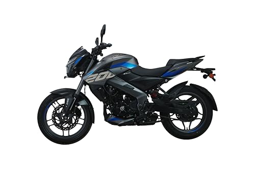 Image of Bajaj Pulsar Ns 200 Ug Motorcycle /Motorbike - Pewter Grey - Blue - Ex-Showroom