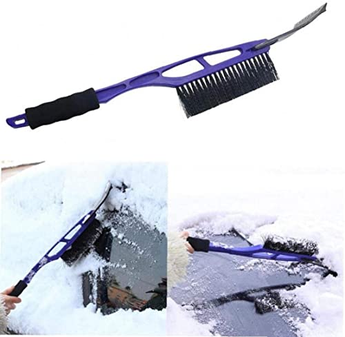 Cepillo de nieve y raspador de hielo 2-en-1 para eliminar escarcha en el coche 4