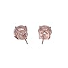 Amazon Essentials Rose Gold Plated Sterling Silver Round Cut Cubic Zirconia Stud Earrings (8.5mm)