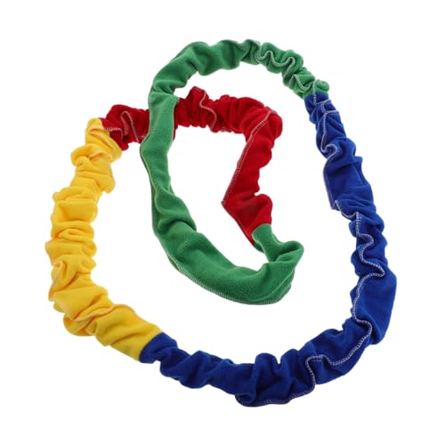 POPETPOP Flexible Boys and Girls Outdoor Game Equipment Rainbow Tension Circle Stretchy Band for Sensory Team Building Activities