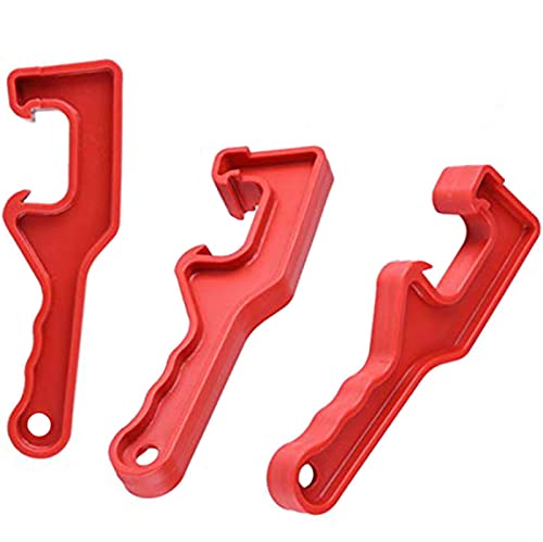 3 Pcs 5 Gallon Plastic Bucket Lid Opener Paint Can Lid Opener for Home Office Opening Tools (Red)