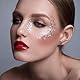 Festival Glitzer Gesicht gel,6 Stuck Body Face Glitter,Gesichtsglitzer Pailletten,Körperglitzer Gel,Festival Zubehör Gadget,für Halloween Schminke,Karneval Make up Glitter-6 Gold,Silber,Weiß
