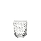 leonardo puccini wasserglas 6-er Set Trink-Gläser: Die Trink-Becher aus Glas verfügen über eine besondere Relief-Technik in Blumen-Optik, die einen besonderen Wiedererkennungswert schaffen und spannende Lichtreflexe zaubern