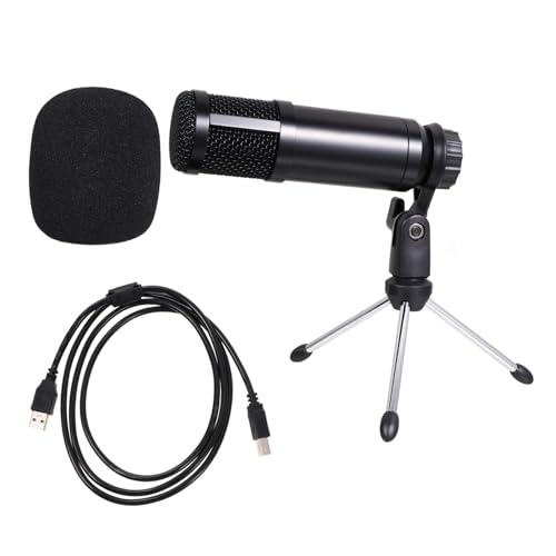 Levemolo 5pcs Capacitor Microphone Kit Condenser Microphone Set for Recording Karaoke Live Broadcasting