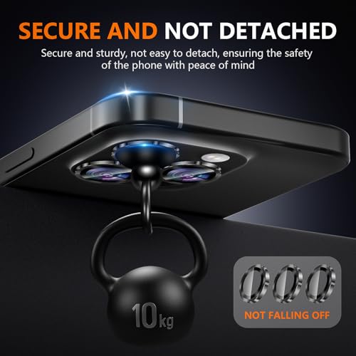 Image of Supershieldz CAM-Guard 3D Camera Lens Protector Ring for iPhone 17 Pro Max | 17 Pro, Keep Original Design and Color, 9H Hardness, Easy Installation - Black Titanium