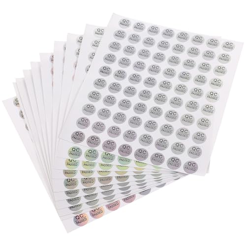 Ciieeo 6400pcs Passed Self-Adhesive Labels Test Stickers for Inventory Control Bright Color Design for Easy Recognition for Warehouse Inspection