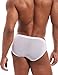 MZIOK Men's Sexy Low Rise Mesh Brief See Through Breathable Underwear White L