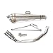 NICECNC Motorcycle Stainless Steel Performance Exhaust Muffler Pipe Silencer System Compatible with Universal GY6 125CC 150CC Scooter,Honda Ruckus/Zoomer with GY6 125cc/150cc Engine Swaps 2002-2015