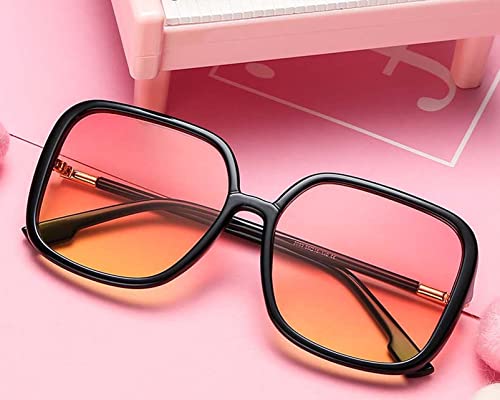 XINXIN Big Frame Men's and Women's Outdoor Vacation Sunglasses, Internet Celebrity Live Streaming Glasses (Color : C, Size : Medium)2