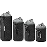 K&F CONCEPT 4 in 1 Camera Lens Pouch Case, Drawstring Lens Protective Bag, Camera Lens Carry Bag for DSLR SLR Lens