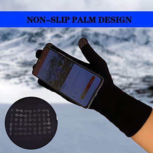 Ottershell Winter Warm Gloves Waterproof Breathable Touch Screen Texting. For All Outdoor Pursuits Running Cycling Hiking Cold Weather (Black, Medium) #TOP5