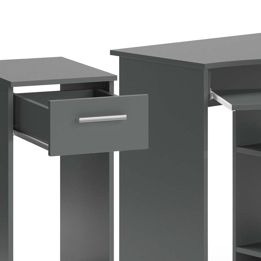 Vicco Eckschreibtisch Odin, Anthrazit, 83 x 76 cm
