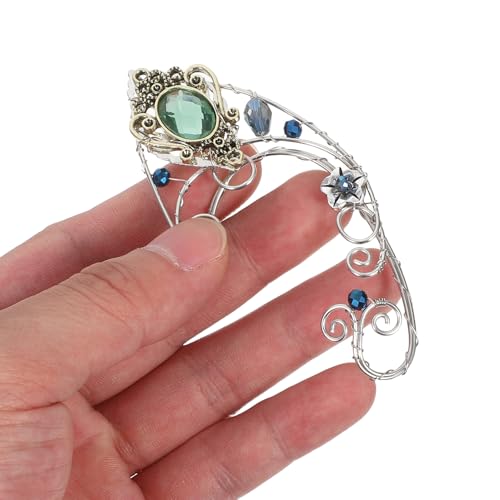 Pendientes de cristal verde de hadas elegantes y no perforados SOIMISS para novias 4